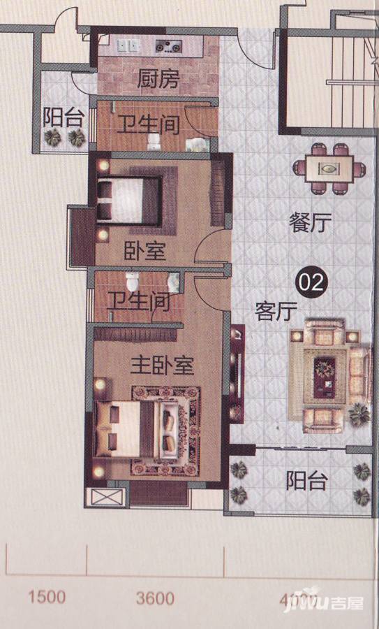 宝行御泉湾户型图 10/11座 02单元 106.11㎡