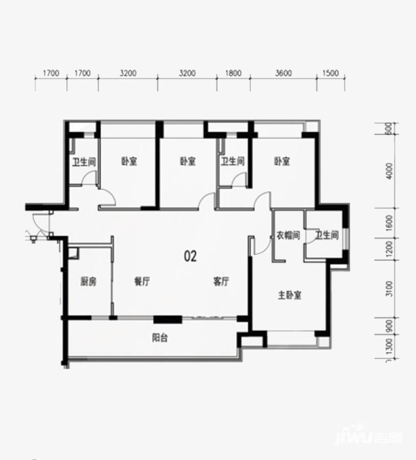 万科金域滨江户型图 9栋01单元