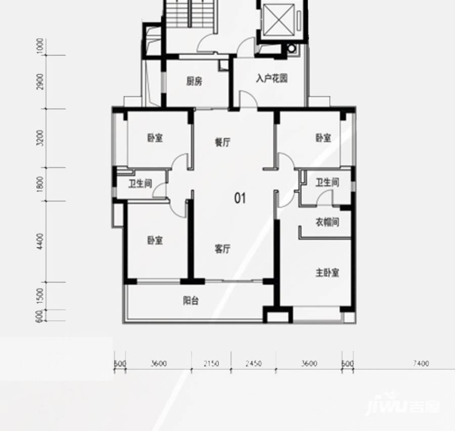 万科金域滨江户型图 9栋03单元