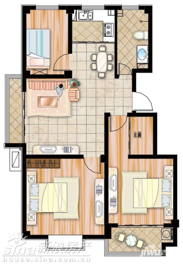 望海山海城户型图 75㎡