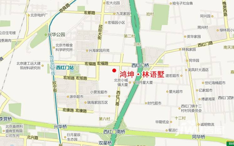 鸿坤林语墅位置交通图