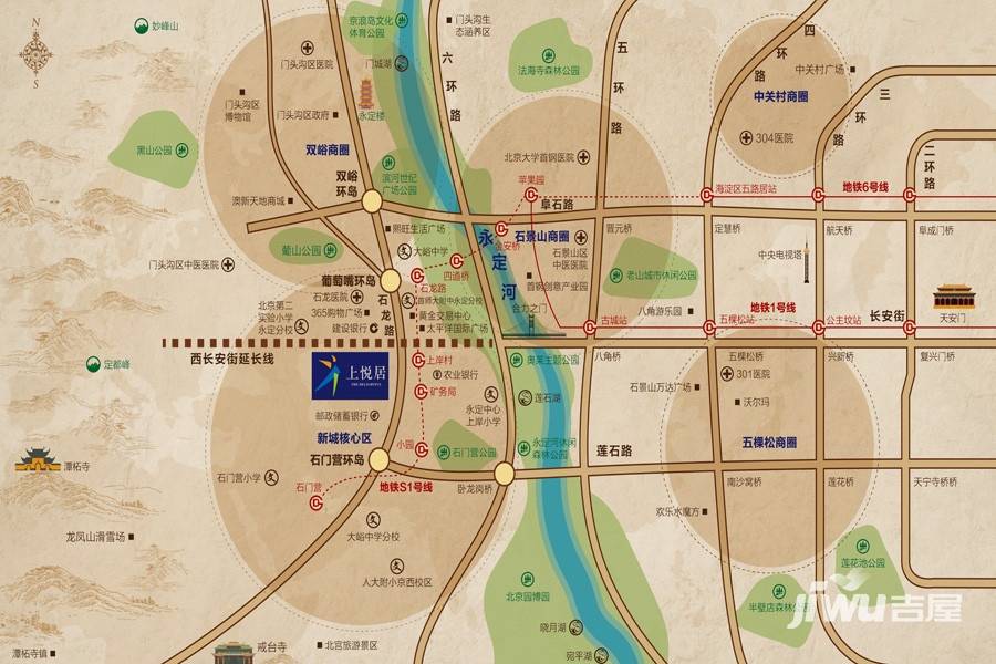 北京城建·上悦居位置交通图图片