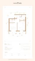 京投银泰万科西华府1室1厅1卫47㎡户型图