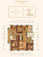 西山壹号院3室3厅2卫235㎡户型图