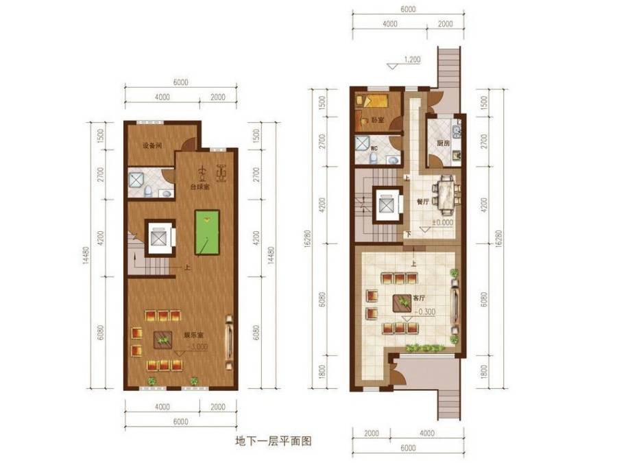 江南山水4室2厅2卫户型图