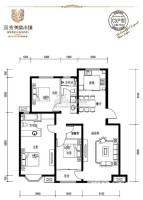 顶秀美泉小镇3室2厅2卫130㎡户型图