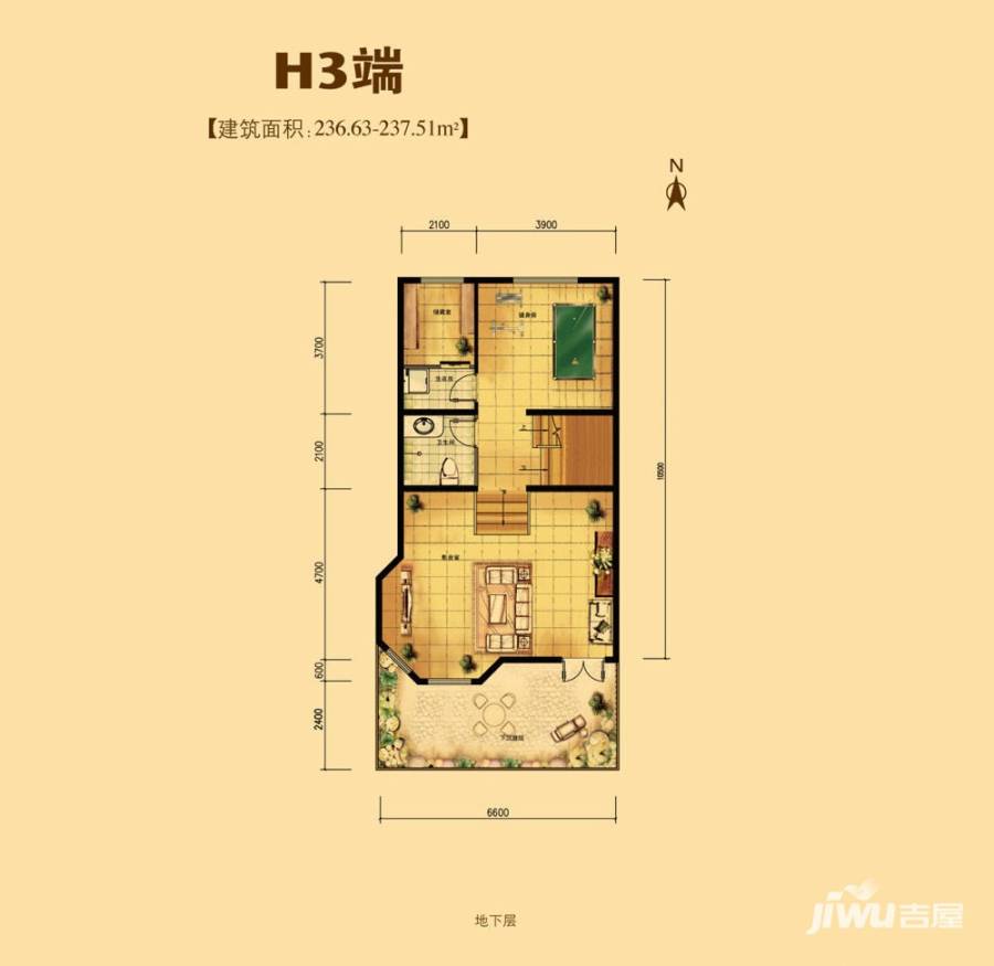 天鹅堡普通住宅236㎡户型图