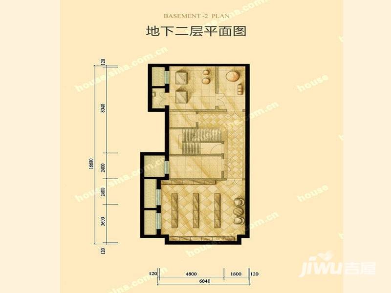 财富城堡1室3厅1卫103㎡户型图