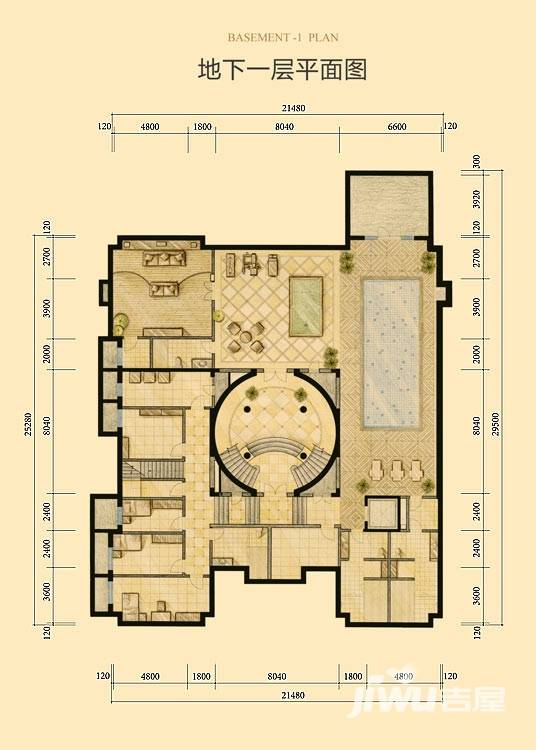 财富城堡3室3厅4卫621㎡户型图