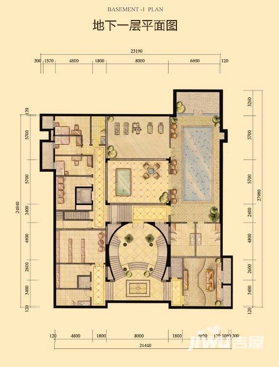 财富城堡3室3厅4卫621㎡户型图