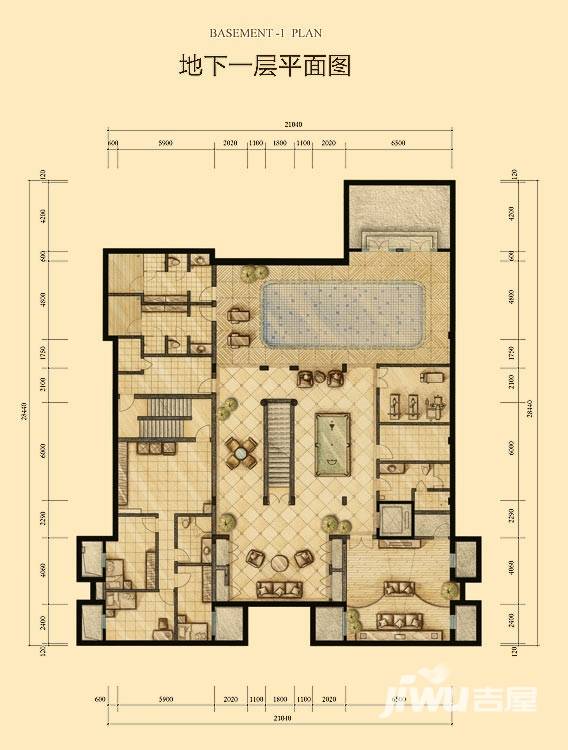 财富城堡3室3厅5卫621㎡户型图