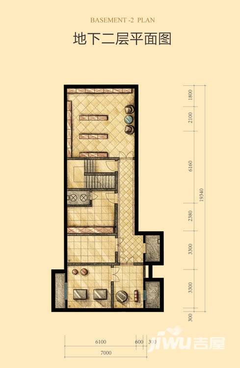 财富城堡1室3厅1卫103㎡户型图