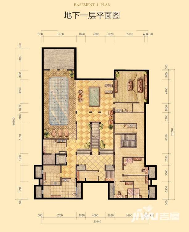 财富城堡3室1厅1卫621㎡户型图