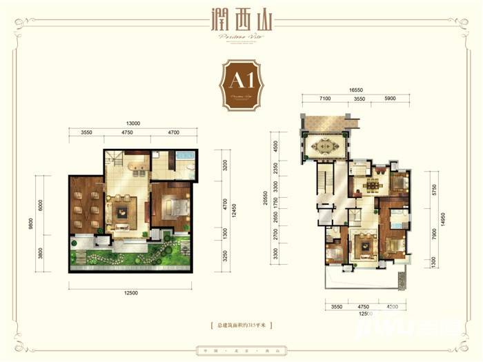 华润润西山普通住宅315㎡户型图