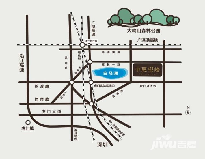 中惠悦峰位置交通图图片