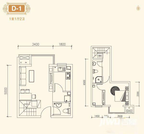 万科金色梦想6室2厅4卫450㎡户型图