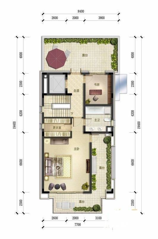 万科金色梦想6室3厅5卫440㎡户型图