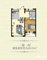 水岸尚品普通住宅68㎡户型图