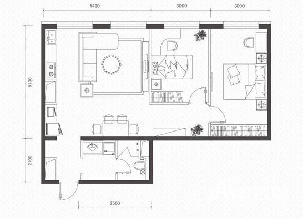 MOMA峰汇普通住宅92.5㎡户型图