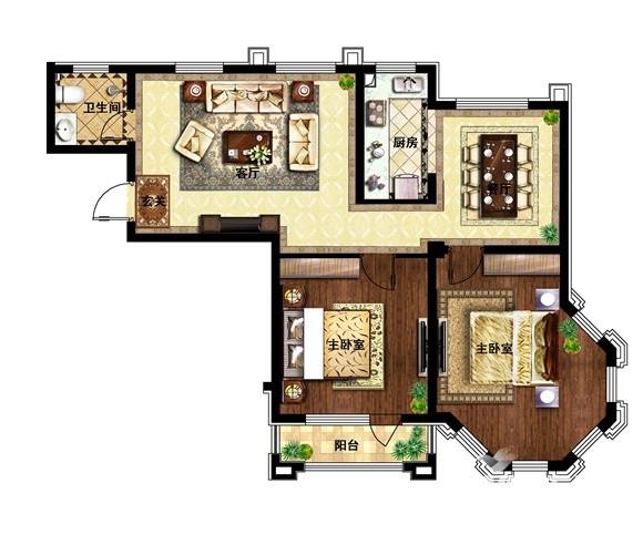 富都花园普通住宅112㎡户型图