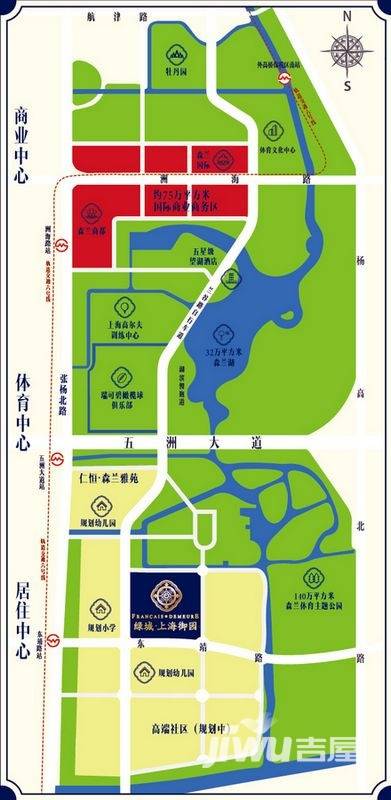绿城上海御园规划图图片