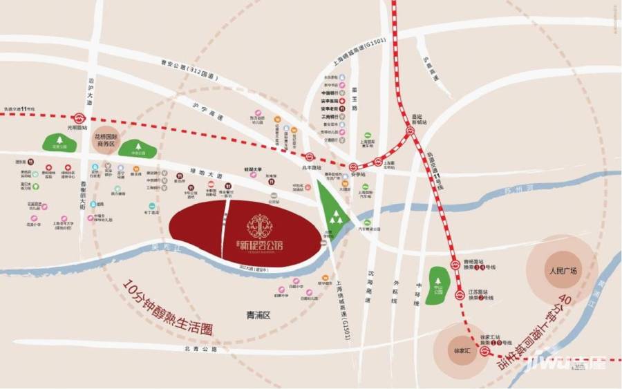 绿地新瑅香公馆位置交通图图片