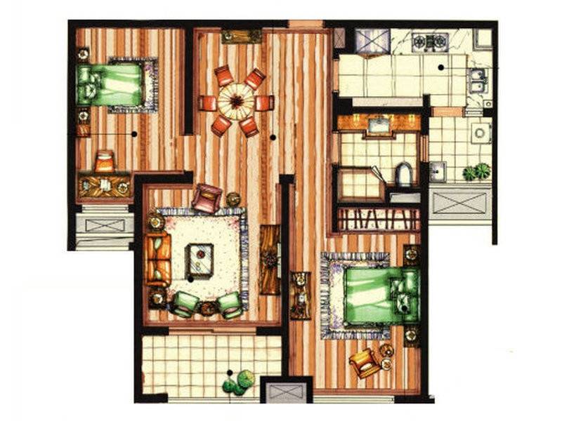 华润中央公园湖墅普通住宅81㎡户型图