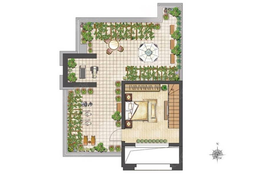 朗诗未来街区1室1厅1卫户型图