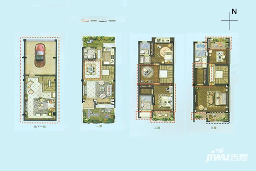 佘山珑原普通住宅195㎡户型图