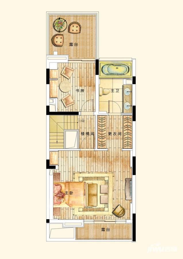 世茂佘山里5室4厅6卫220㎡户型图