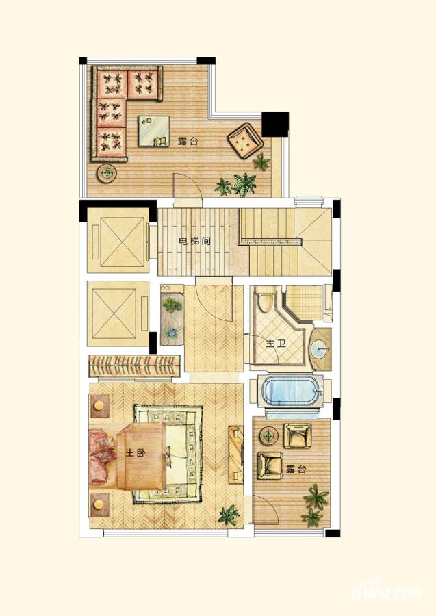 世茂佘山里4室4厅6卫245㎡户型图