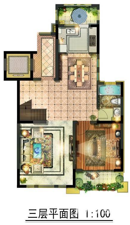 保集澜湾普通住宅156㎡户型图