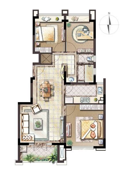 虹桥宝龙城虹桥宝龙城户型图 小高层e3户型