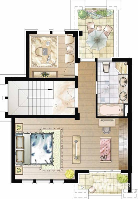 御龙首府3室2厅3卫203㎡户型图