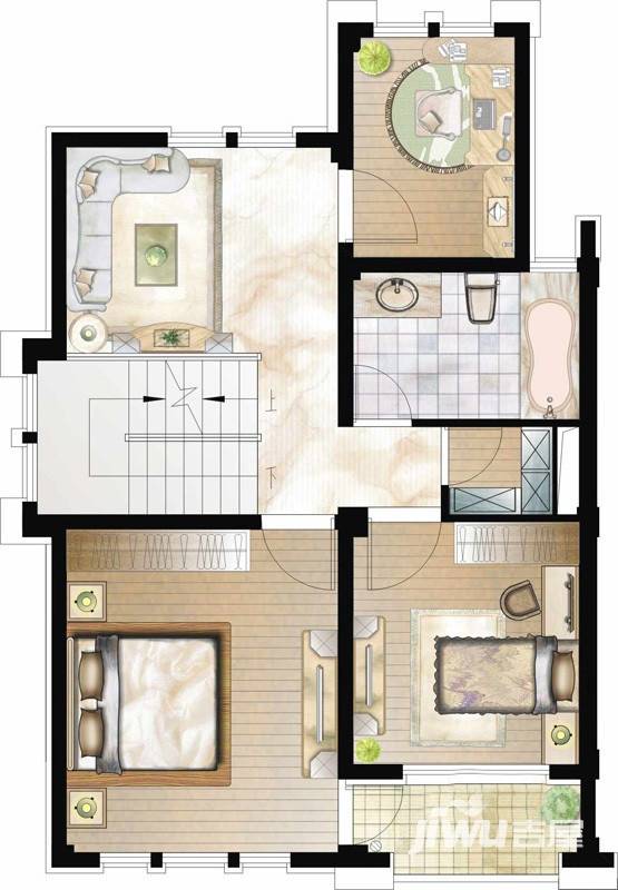 御龙首府3室2厅3卫203㎡户型图