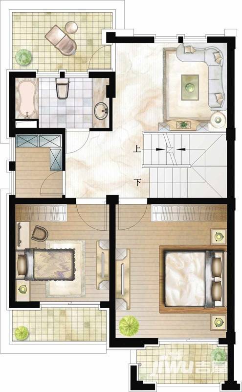 御龙首府3室2厅3卫203㎡户型图