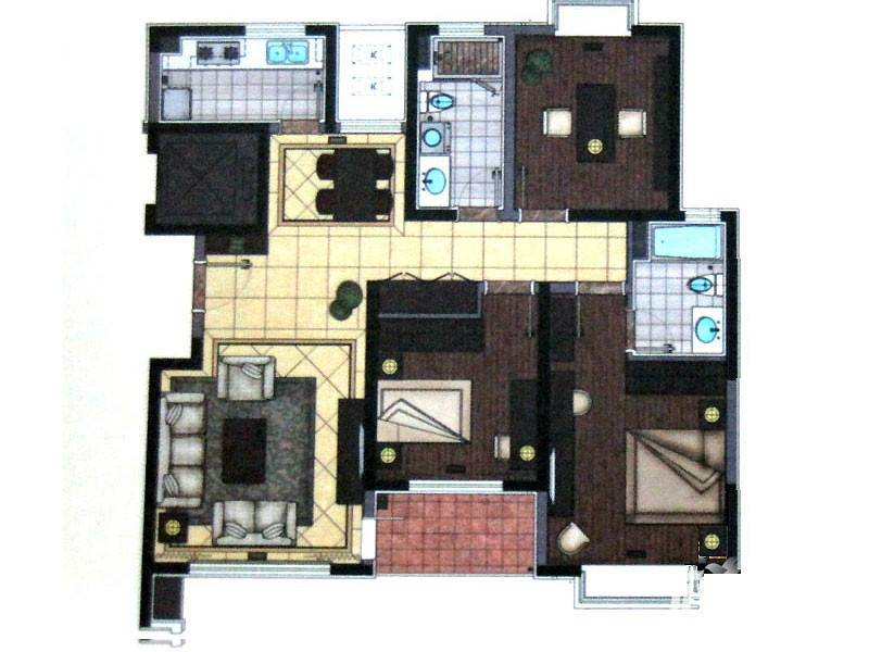 嘉乐东润舒庭普通住宅126㎡户型图