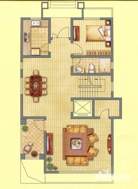 保利御樽苑1室2厅1卫282㎡户型图