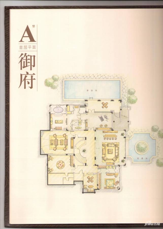 佘山東紫園戶型圖 獨棟別墅-639平方米-4套-首層平面 600㎡