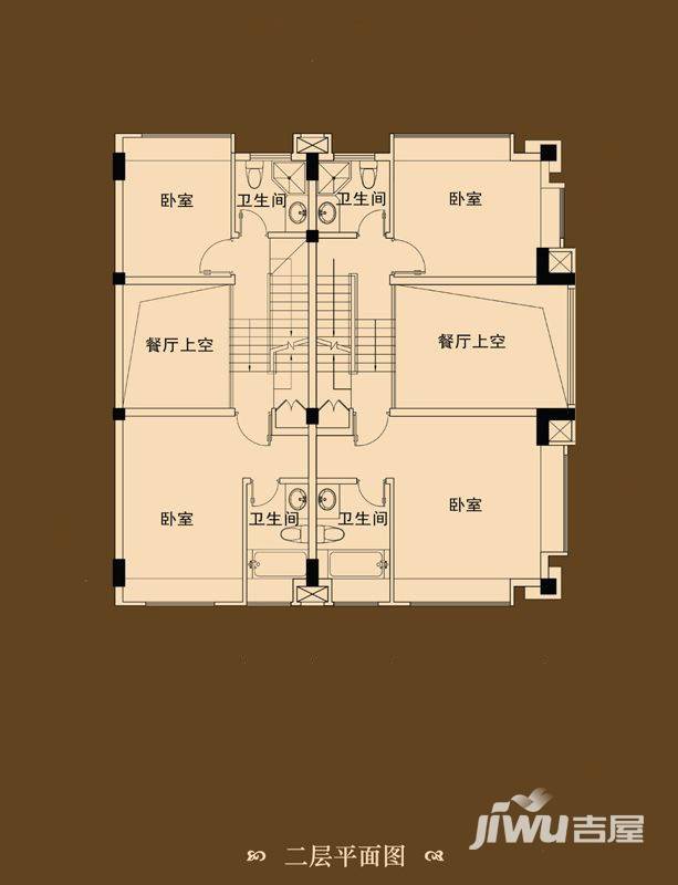 御沁园4室2厅3卫206㎡户型图