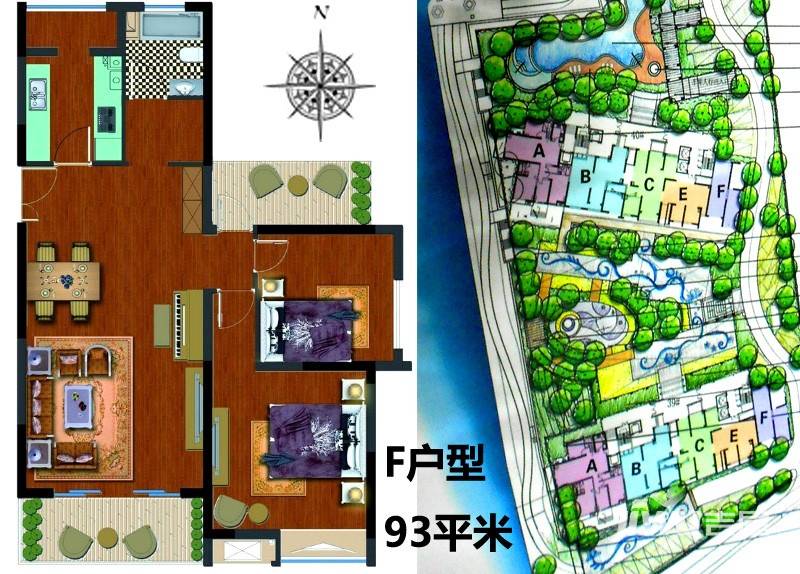 东渡青筑普通住宅93㎡户型图