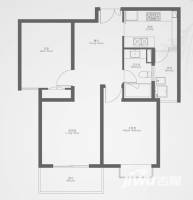 五月花都荟豪庭2室2厅1卫户型图