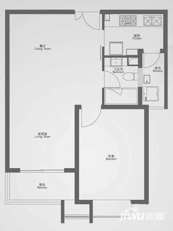 五月花都荟豪庭普通住宅76㎡户型图