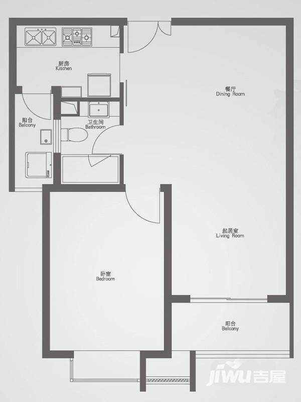 五月花都荟豪庭普通住宅76㎡户型图