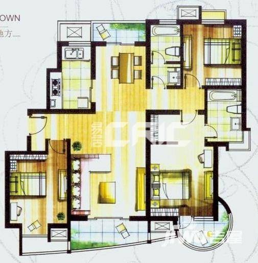 毕加索园墅3室2厅2卫130㎡户型图