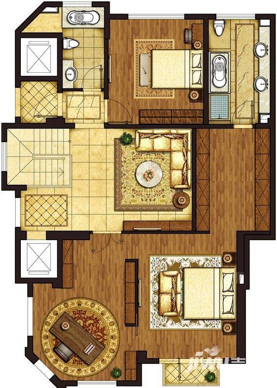 复地香栀花园普通住宅260㎡户型图