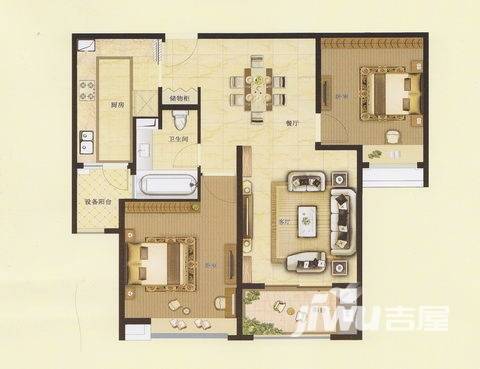 万科翡翠雅宾利普通住宅109㎡户型图