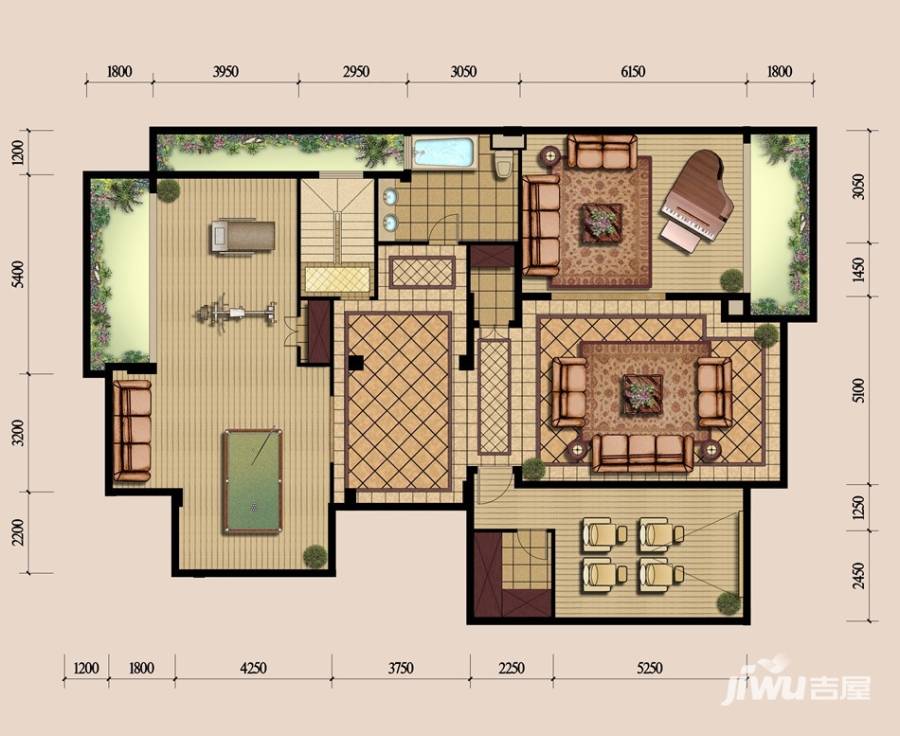 东方鸿璟3室2厅2卫200㎡户型图