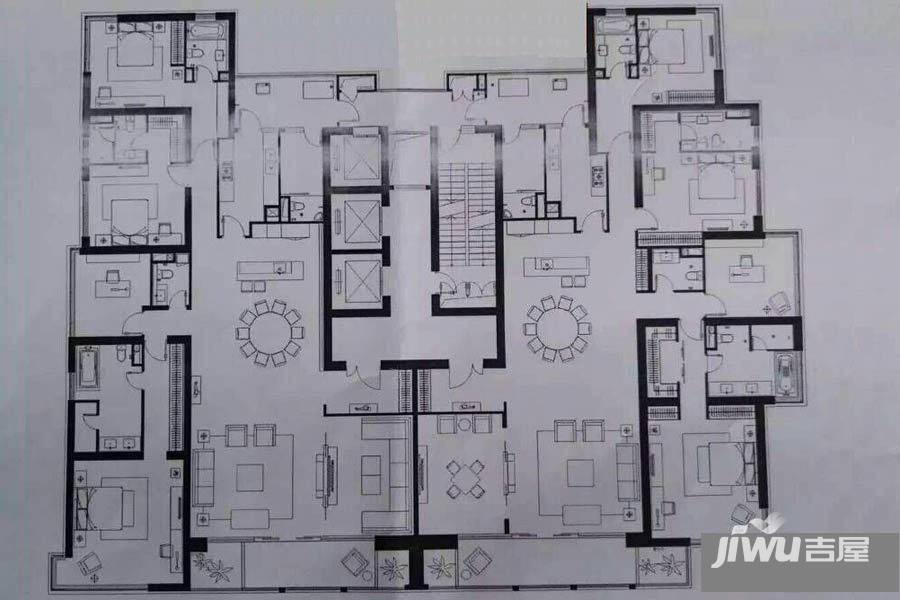 嘉天汇4室2厅4卫330㎡户型图