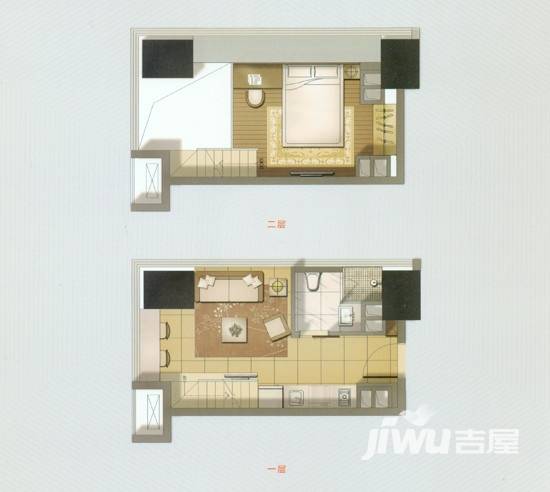 阳光城MODO1室1厅1卫39.6㎡户型图